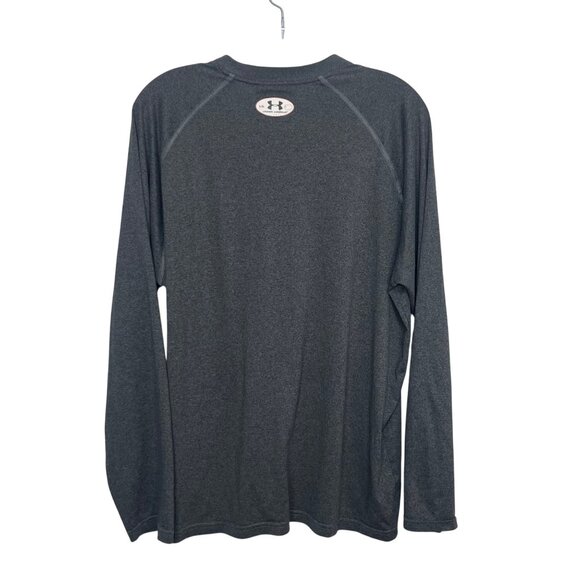 Under Armour Long Sleeve Athletic Shirt Mens Large Charcoal Gray Heat Gear - Picture 2 of 7